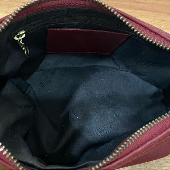 Vintage Y2K COACH 9844 Legacy West Demi Burgundy Red Leather Hobo Mini Bag - Picture 10 of 16